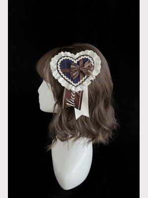 Cocoa Heart Striped Chocolate Sweet Lolita Hair Clip by Alice Girl (AGL62B)
